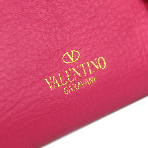 2014 Valentino Garavani flap shoulder bag 22cm V0081 rosered